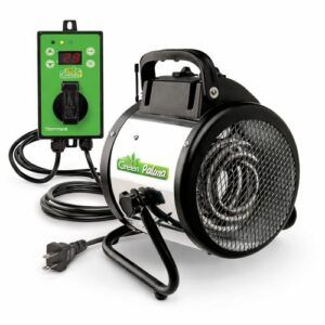 BioGreen PALMA electric greenhouse heater with built-in fan and digital thermostat controller