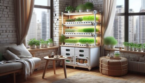 Hydroponic Microgreen Kiosk For Apartment Window Greenhouses